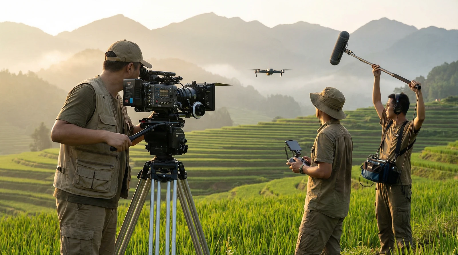 抖阴海角社区栏目云南梯田纪录片拍摄团队
